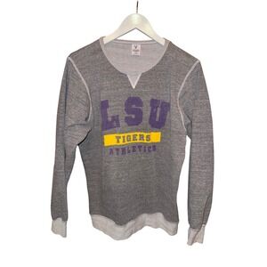 VENLEY LSU Tigers Athletics Gray Long Sleeve Sweatshirt Women's